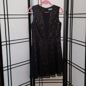 Cynthia Rowley Sequined Black Dress